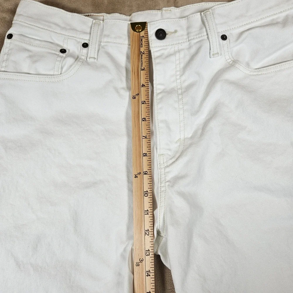 Levis 569 Men White Loose Straight Denim Shorts Size 34